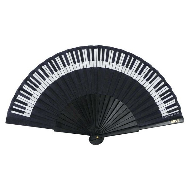 Fächer Tastatur schwarz Holz 23 cm