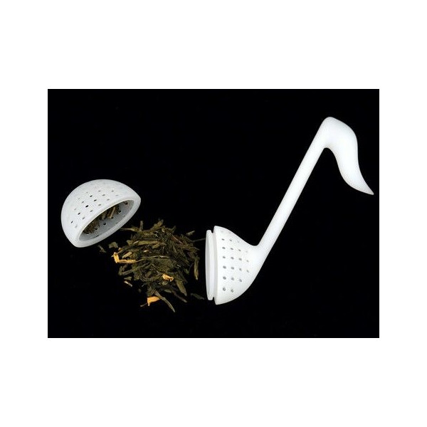 Teesieb Achtelnote weiß Silikon 14 cm