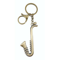 Schlüsselanhänger Sax 8 cm Metall