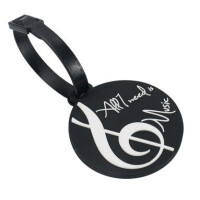 Kofferanhänger All I need is Music Gummi 6,5 cm