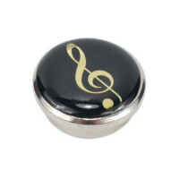 Magnet extra stark Violinschlüssel schwarz/gold 2,5 cm Metall (Neodym)