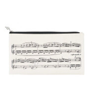 Stiftetui Notenzeilen schwarz/creme 22 x 12,5 cm