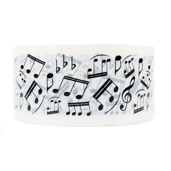 Klebeband Noten weiß ca. 66 Meter 5 cm breit