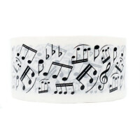 Klebeband Noten weiß ca. 66 Meter 5 cm breit