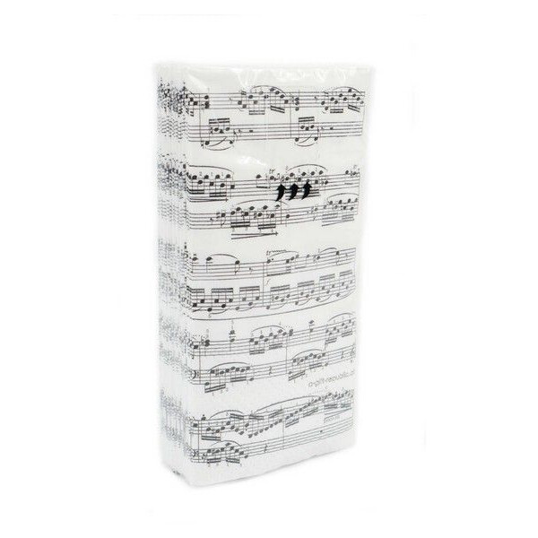 Taschentücher Notenzeilen 21 x 21 cm 10 Stück 3-lagig