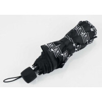 Taschenschirm Notenzeilen schwarz (100 cm)