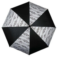 Taschenschirm Notenzeilen schwarz/weiß (100 cm)