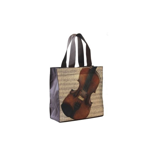 Nylon-Tasche mit Boden Violine 33x33x13 cm