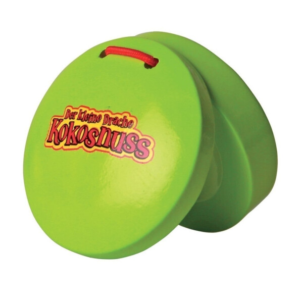 Der kleine Drache Kokosnuss Percussion Kastagnetten Paar Grün