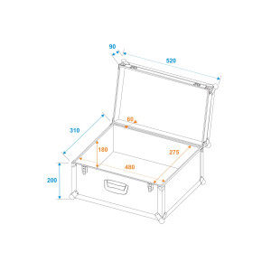 Roadinger universal suitcase case Tour Pro 52x29x32cm black