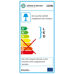K&M LED Pianoleuchte 12296 schwarz