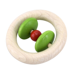 Rattle ring "Roti" - red/green