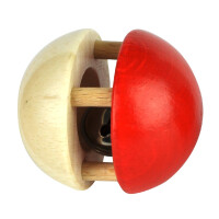 Ball bell "Beady" - red/natural