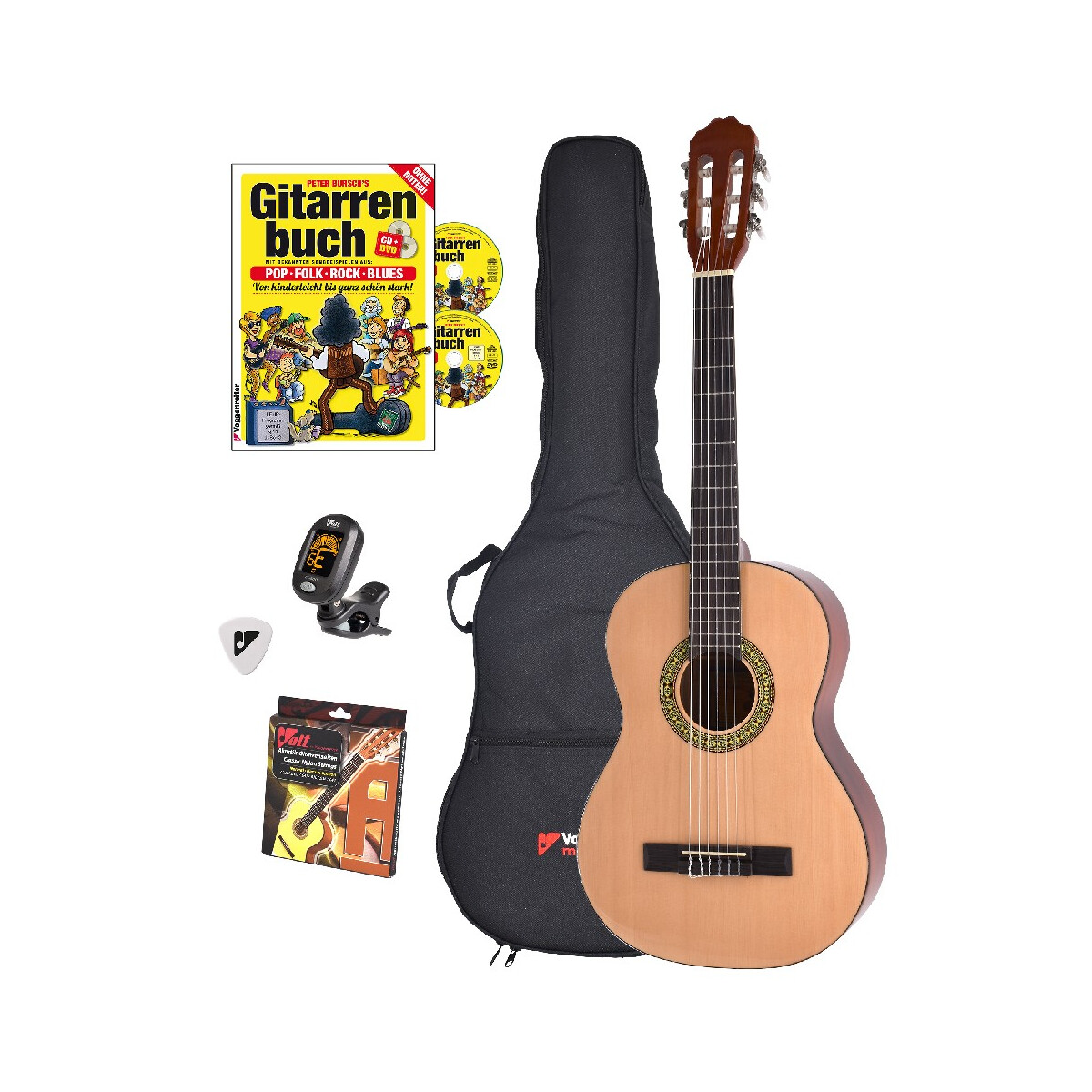 VOLT Akustik-Gitarren-Set 4/4