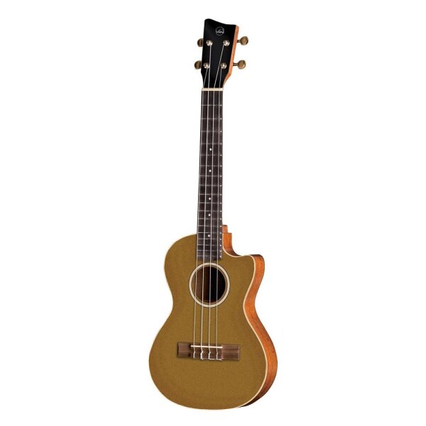Gewa Tenor Electric Acoustic Ukulele Manoa R-TE-CE-GOLD Gold Top