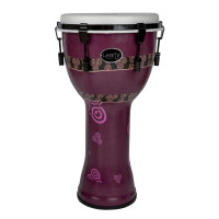 Gewa Djembé Liberty Series Mechanically Tuned Abstract Bali Purple 12"