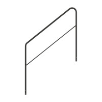 Mott Treppengeländer 3 - 6  Stufen mit Adapter