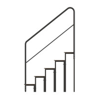 Mott Treppengeländer 3 - 6  Stufen mit Adapter