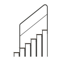 Mott Treppengeländer 3 - 6  Stufen mit Adapter