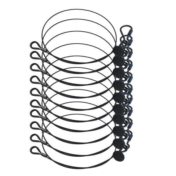 Ultralite Safety Ø 4mm 60cm 30kg schwarz Set 10 pcs
