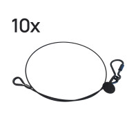 Ultralite Safety Ø 4mm 60cm 30kg schwarz Set 10 pcs