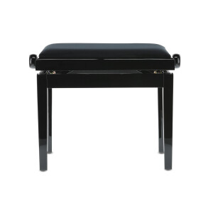 Gewa piano bench deluxe black high gloss black cover