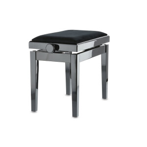 Gewa piano bench deluxe black high gloss black cover