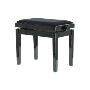 Gewa piano bench deluxe black high gloss black cover