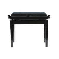 Gewa piano bench deluxe black high gloss black cover