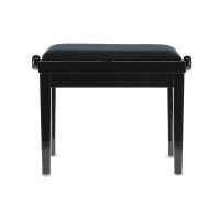 Gewa piano bench deluxe black high gloss black cover