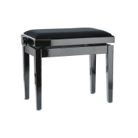Gewa piano bench deluxe black high gloss black cover