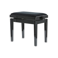 Gewa piano bench deluxe black high gloss black cover
