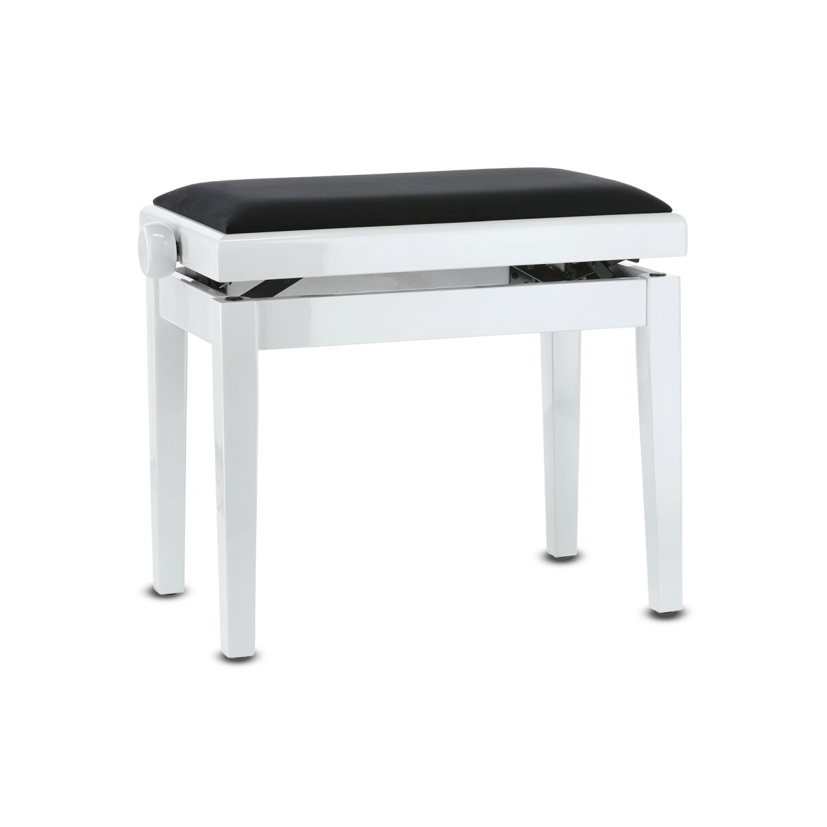 Gewa piano bench deluxe white high gloss black cover