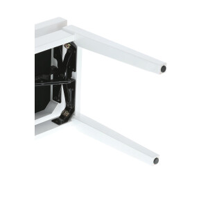 Gewa piano bench deluxe white high gloss black cover