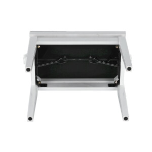 Gewa piano bench deluxe white high gloss black cover