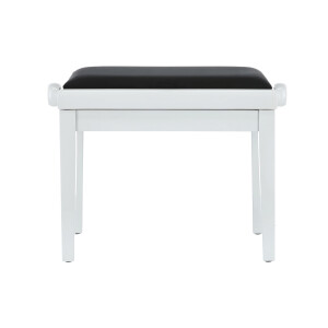 Gewa piano bench deluxe white high gloss black cover