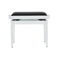 Gewa piano bench deluxe white high gloss black cover