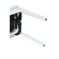 Gewa piano bench deluxe white high gloss black cover