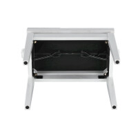 Gewa piano bench deluxe white high gloss black cover