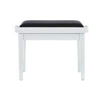 Gewa piano bench deluxe white high gloss black cover