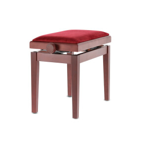 Gewa Piano Bench Deluxe Mahogany matt cover Bordeaux