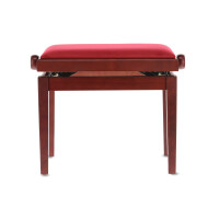Gewa Piano Bench Deluxe Mahogany matt cover Bordeaux