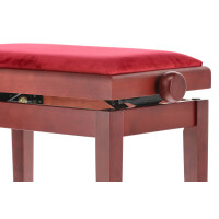 Gewa Piano Bench Deluxe Mahogany matt cover Bordeaux