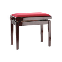 Gewa Piano Bench Deluxe Mahogany high gloss Bordeaux cover