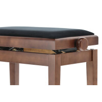 Gewa Pianobank Deluxe Nussbaum matt Bezug Schwarz