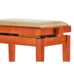 Gewa piano bench deluxe cherry matt cover beige