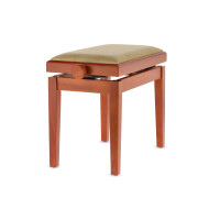 Gewa piano bench deluxe cherry matt cover beige