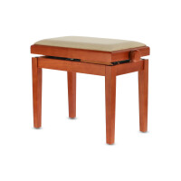 Gewa piano bench deluxe cherry matt cover beige