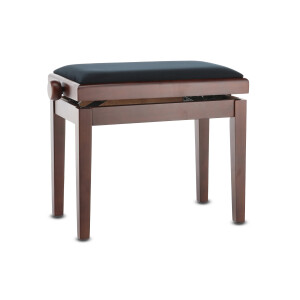 Gewa piano bench deluxe dark matt walnut with black cover