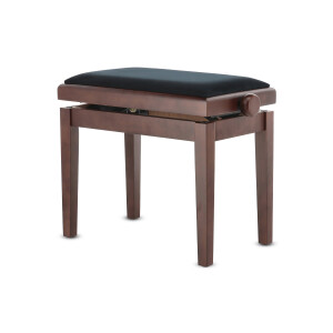 Gewa piano bench deluxe dark matt walnut with black cover